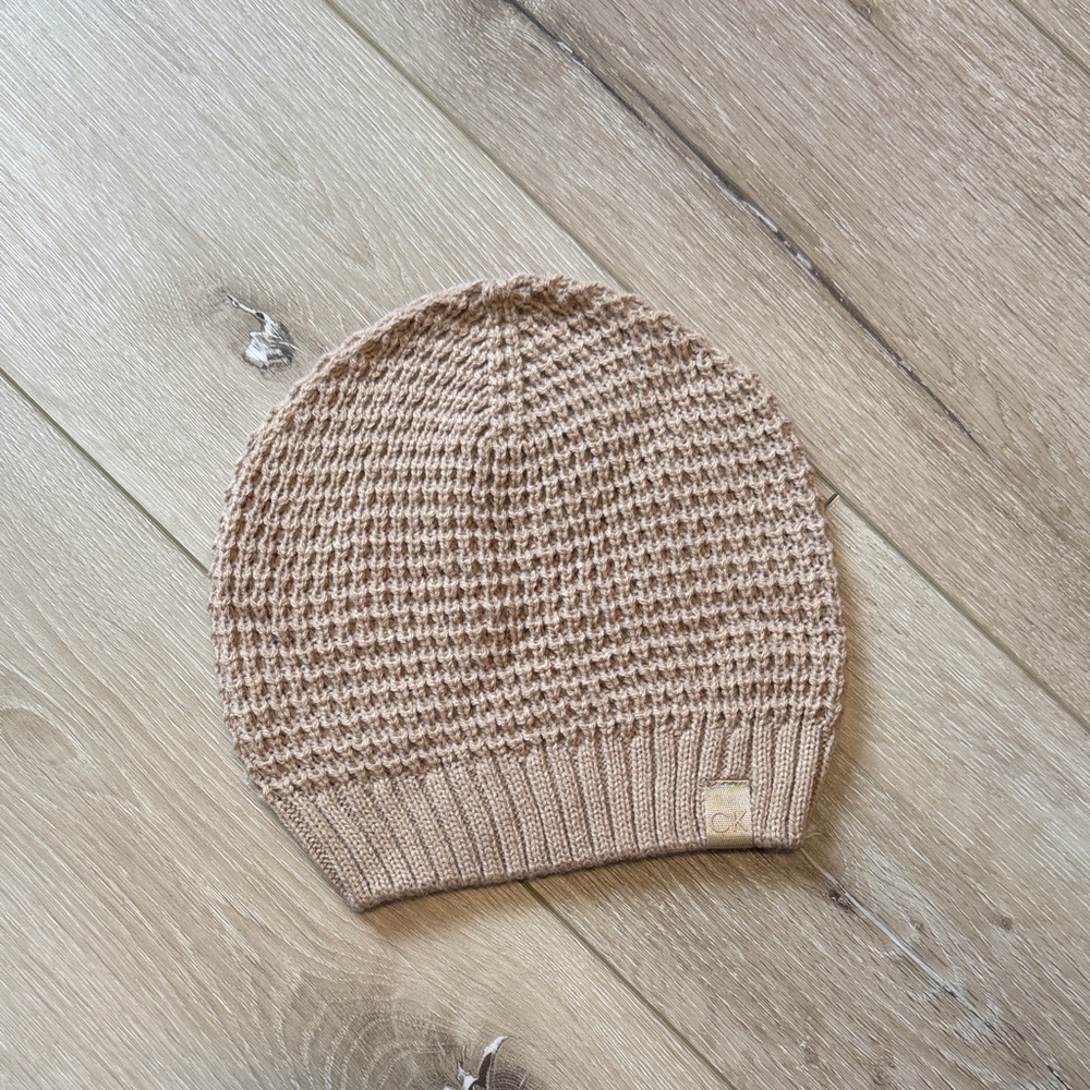 Calvin Klein Tan Knit Beanie